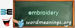 WordMeaning blackboard for embroidery